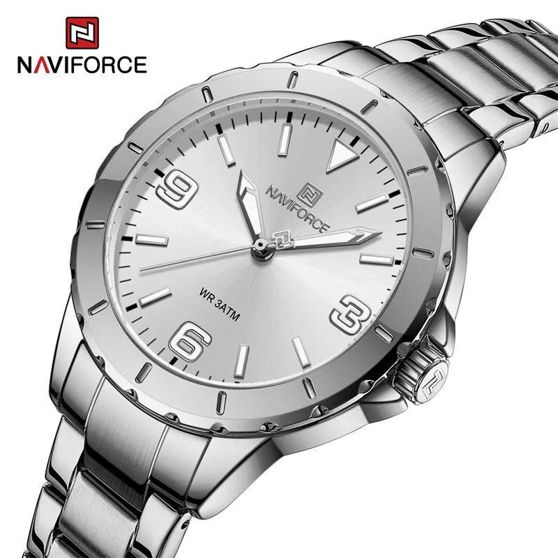 NAVIFORCE LADIES #NF 5022 DATE DISPLAY WATER RESISTANT 50 ATM STAINLESS STEEL LUMINOUS FUNCTION BLUE ROSE GOLD BLACK GOLD-GREEN SILVER ENQUIRIES
