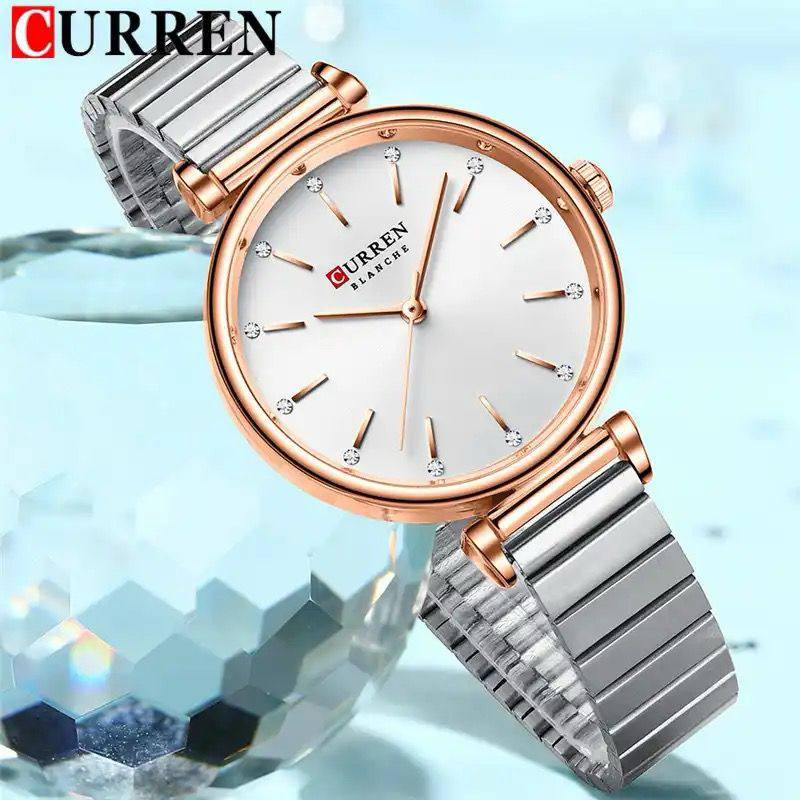 CURREN LADIES #9081 (METALLIC ) WATER RESISTANT BATTERY POWERED CURREN BRANDED BOX ENQUIRIES