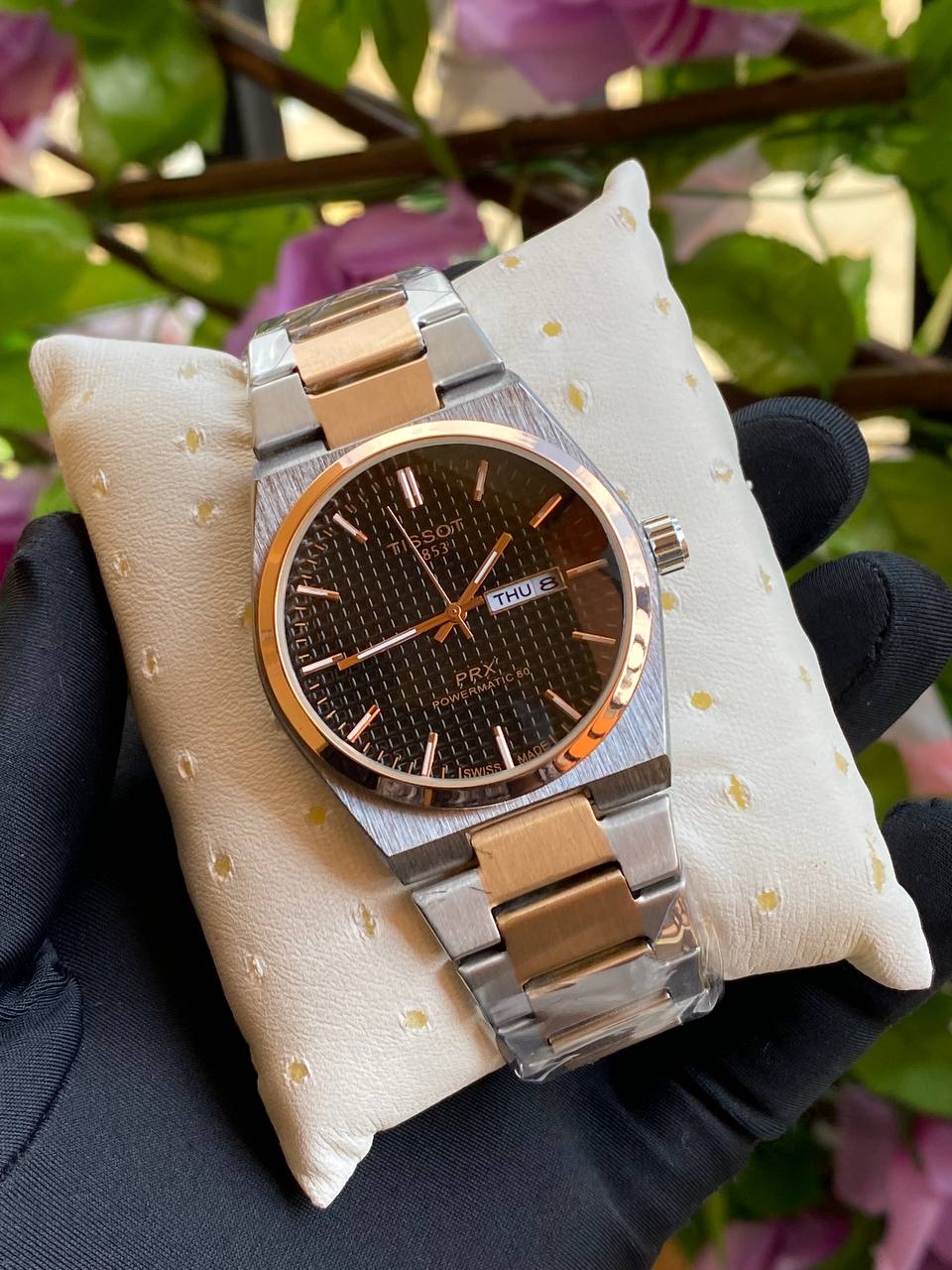 TISSOT DAY & DATE BATTERY POWERED WATER RESISTANT DAY & DATE DISPLAY STAINLESS STEEL FINISH ENQUIRIES