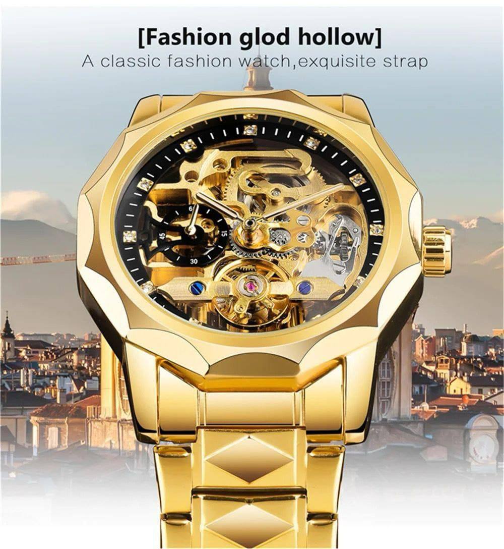 FORSINING AUTOMATIC WATCH AUTOMATIC MOVEMENT LUMINOUS ARMS STAINLESS STEEL WATER RESISTANT ENQUIRIES