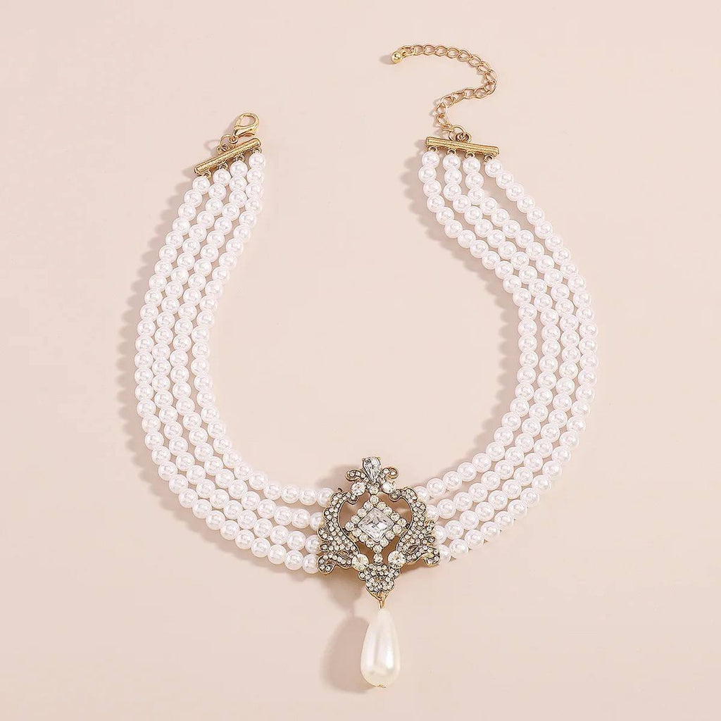 BOHEMIAN STYLE PEARL NECKLACE ⃣SIMULATED PEARLS