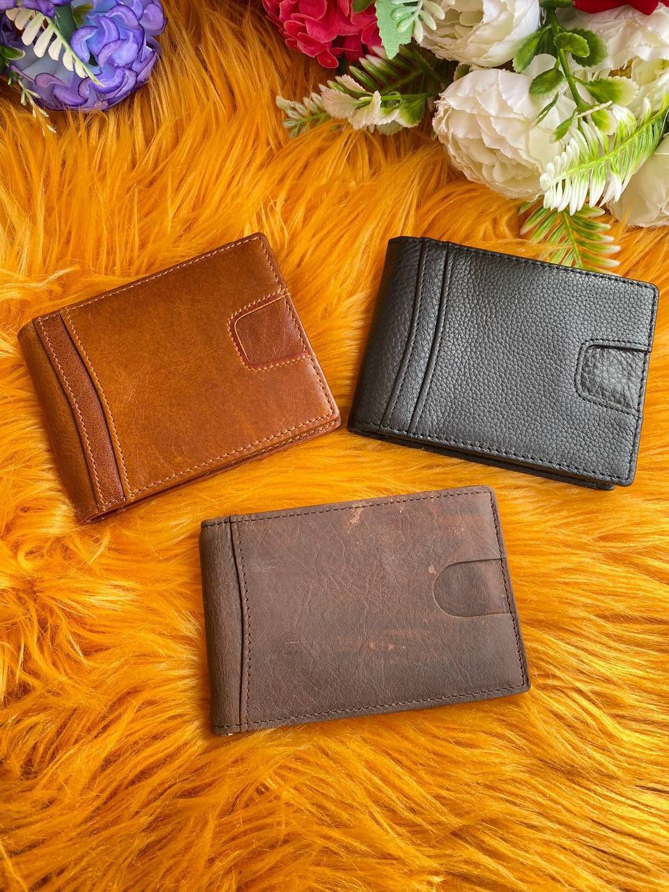 LEATHER WALLETS WITH MONEY CLIP ONLY
