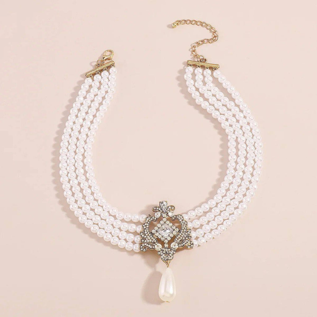 BOHEMIAN STYLE PEARL NECKLACE ⃣SIMULATED PEARLS