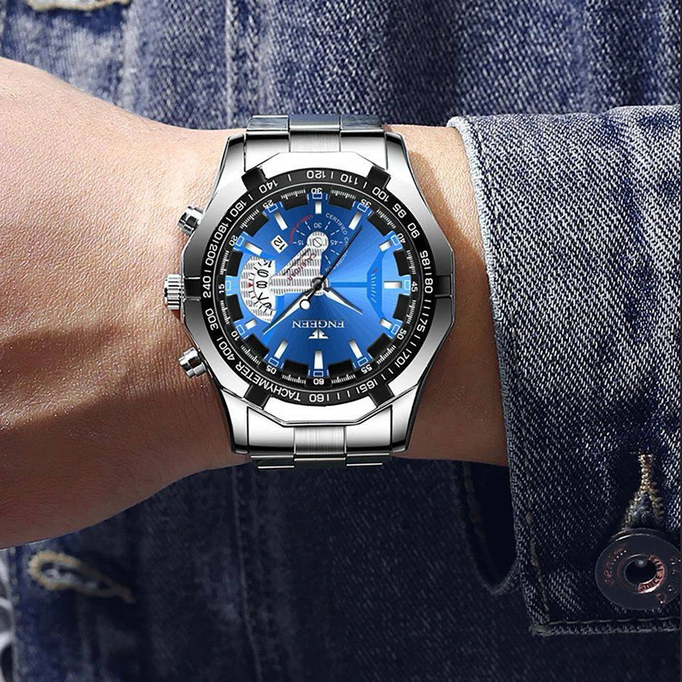 FNGEEN MEN WATCH WATER RESISTANT DATE DISPLAY COMES A FREE BRANDED BOX