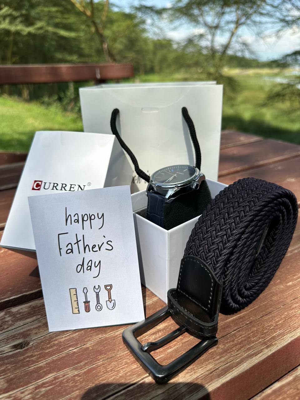 FATHERS DAY GIFT PACKAGE CURREN WATCH X BOX LEATHER WALLET BAG ENQUIRIES