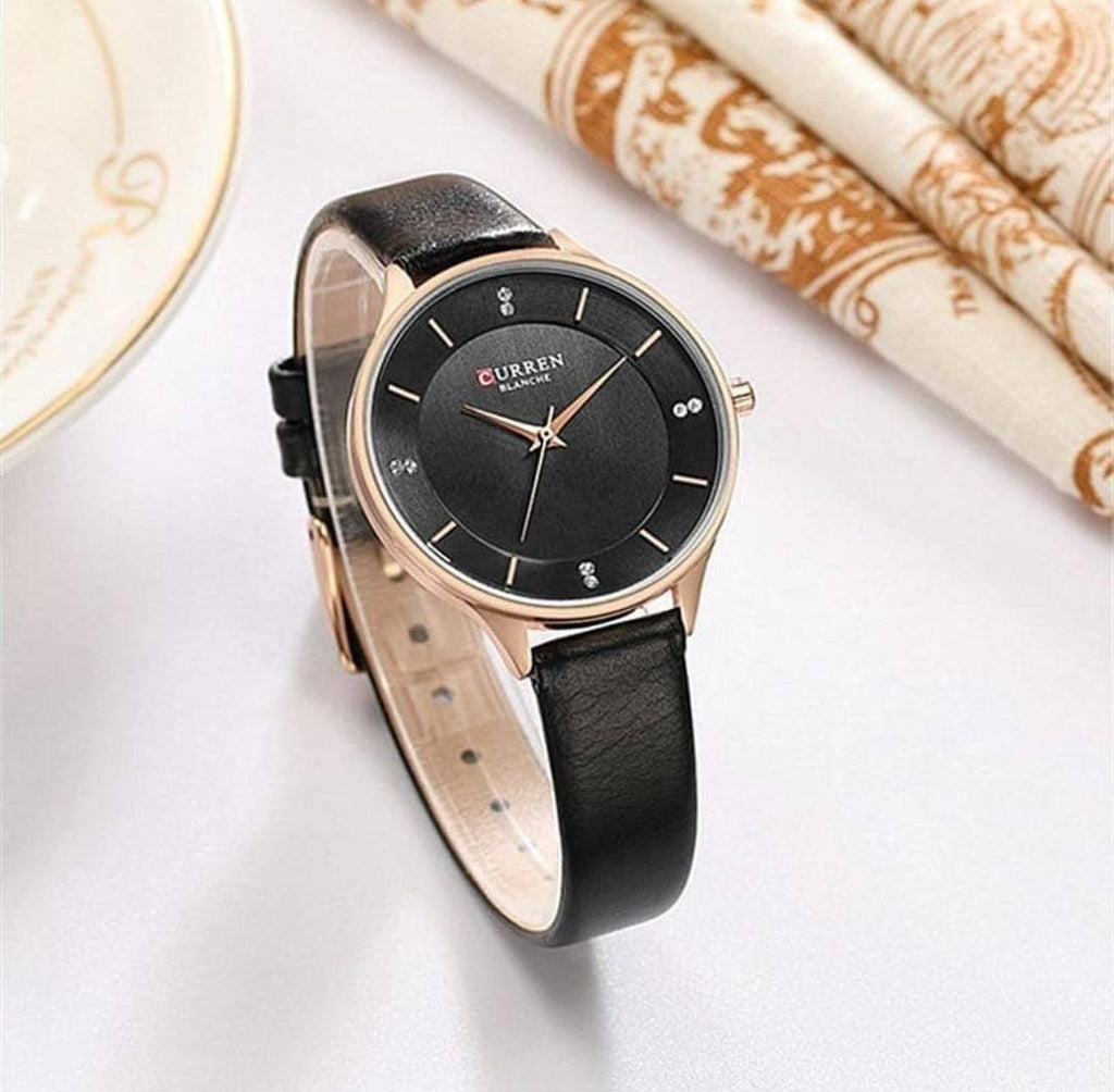 CURREN LADIES #9068 (LEATHER ) WATER RESISTANT BATTERY POWERED ENQUIRIES