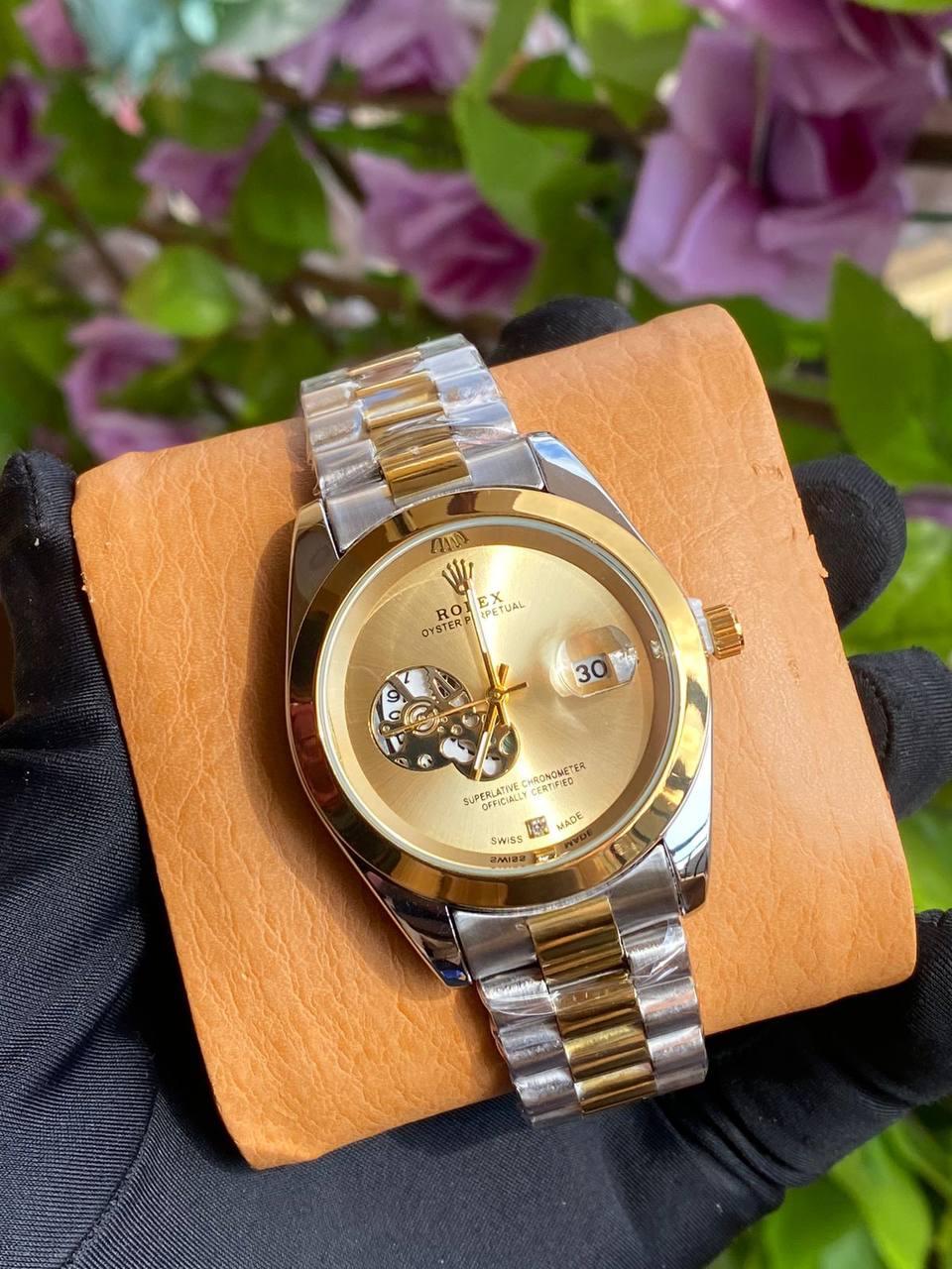 GENTS ROLEX DATE DISPLAY WATER RESISTANT BATTERY POWERED ROLEX BRANDED BOX AND ENQUIRIES