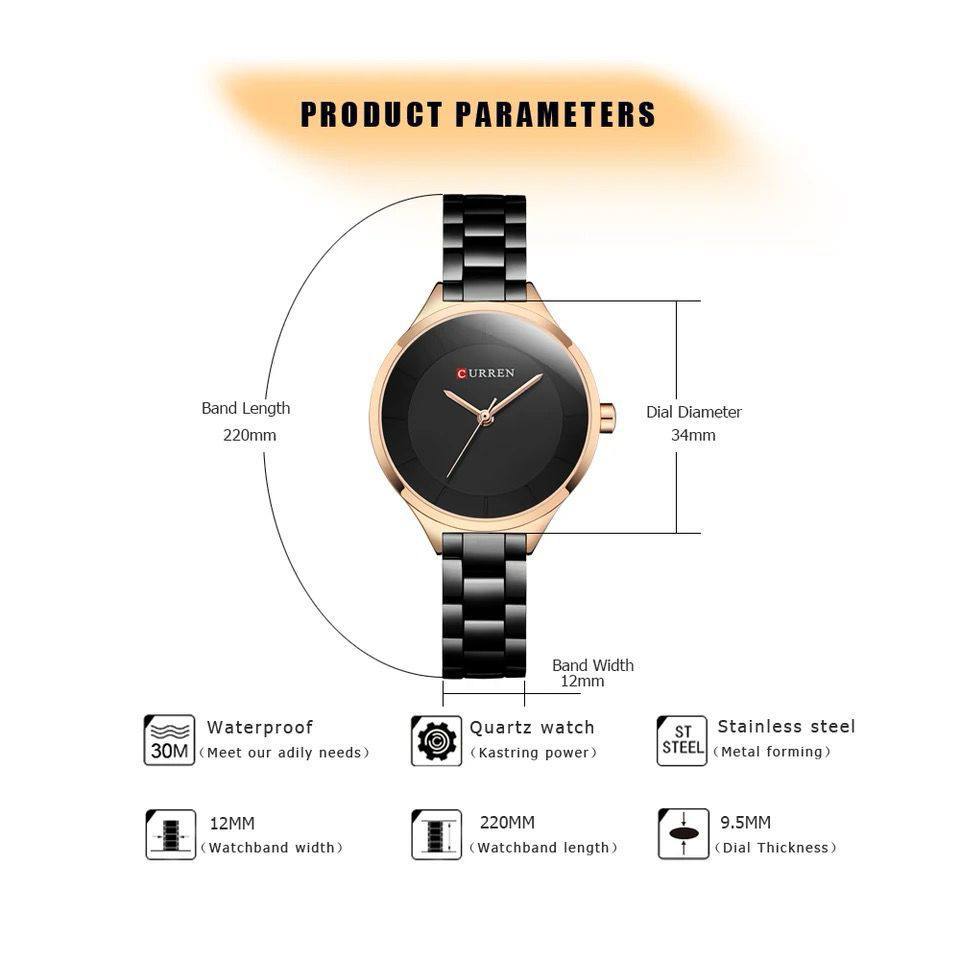 LADIES CURREN #9015 WATER RESISTANT BATTERY POWERED CURREN BRANDED BOX ENQUIRIES