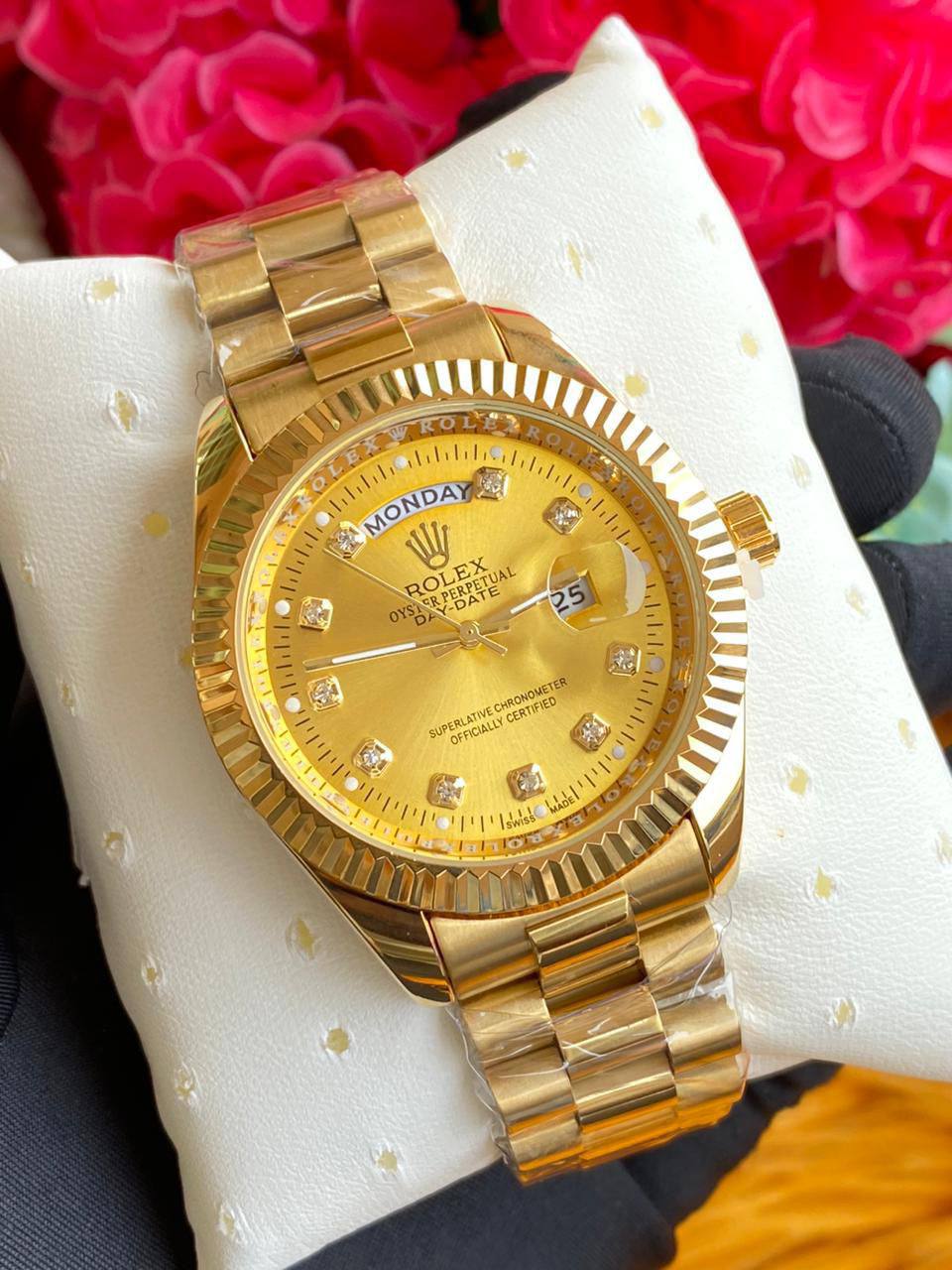 ROLEX WATCH BATTERY POWERED WATER RESISTANT DATE DISPLAY STAINLESS STEEL ENQUIRIES