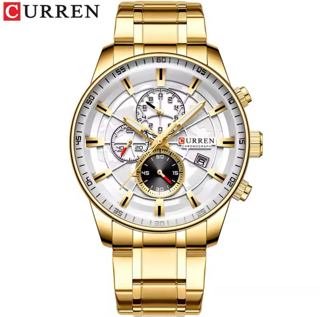 CURREN LADIES #9016 GOLD BLACKBLACK WATER RESISTANT BATTERY POWERED CURREN BRANDED BOX ENQUIRIES